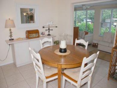 Dining area seats four
